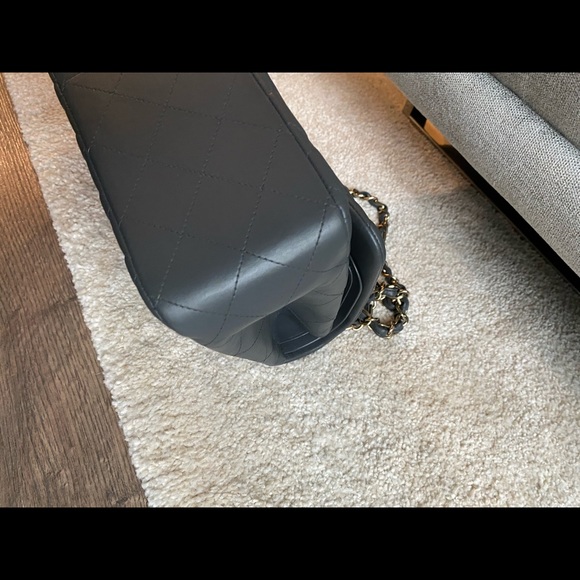 HOLD Chanel jumbo classic double flap in grey lambskin - Picture 8 of 16